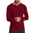 thumbnail image 3 of HAOMEILI Men's Henley Shirts Short/Long Sleeve Button T-Shirt Lightweight Fashion Casual Pullover Shirt, 3 of 6