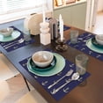 thumbnail image 6 of Placemats Set of 4 / 6, yellow anchor navyblue print Placemats for Dining Table Indoor/Outdoors Heat Resistant Washable Placemats 18" x 12", 6 of 8