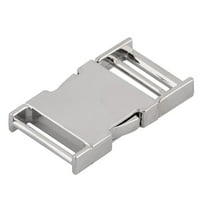 Backpack Metal Flat Side Quick Release Buckle 1" Inside Width Silver Tone