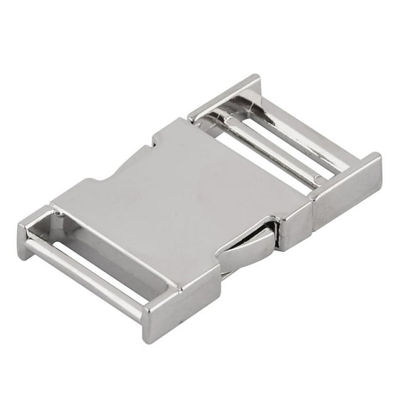 Backpack Metal Flat Side Quick Release Buckle 1" Inside Width Silver Tone