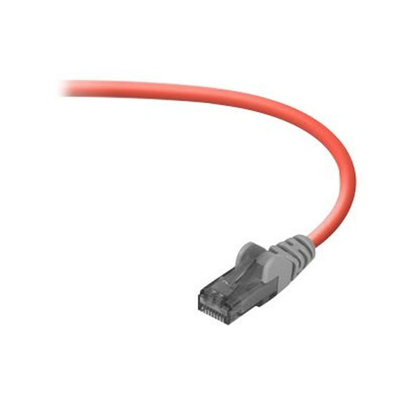 Belkin - Crossover cable - RJ-45 (M) to RJ-45 (M) - 3 ft - UTP - CAT 6 - snagless - red