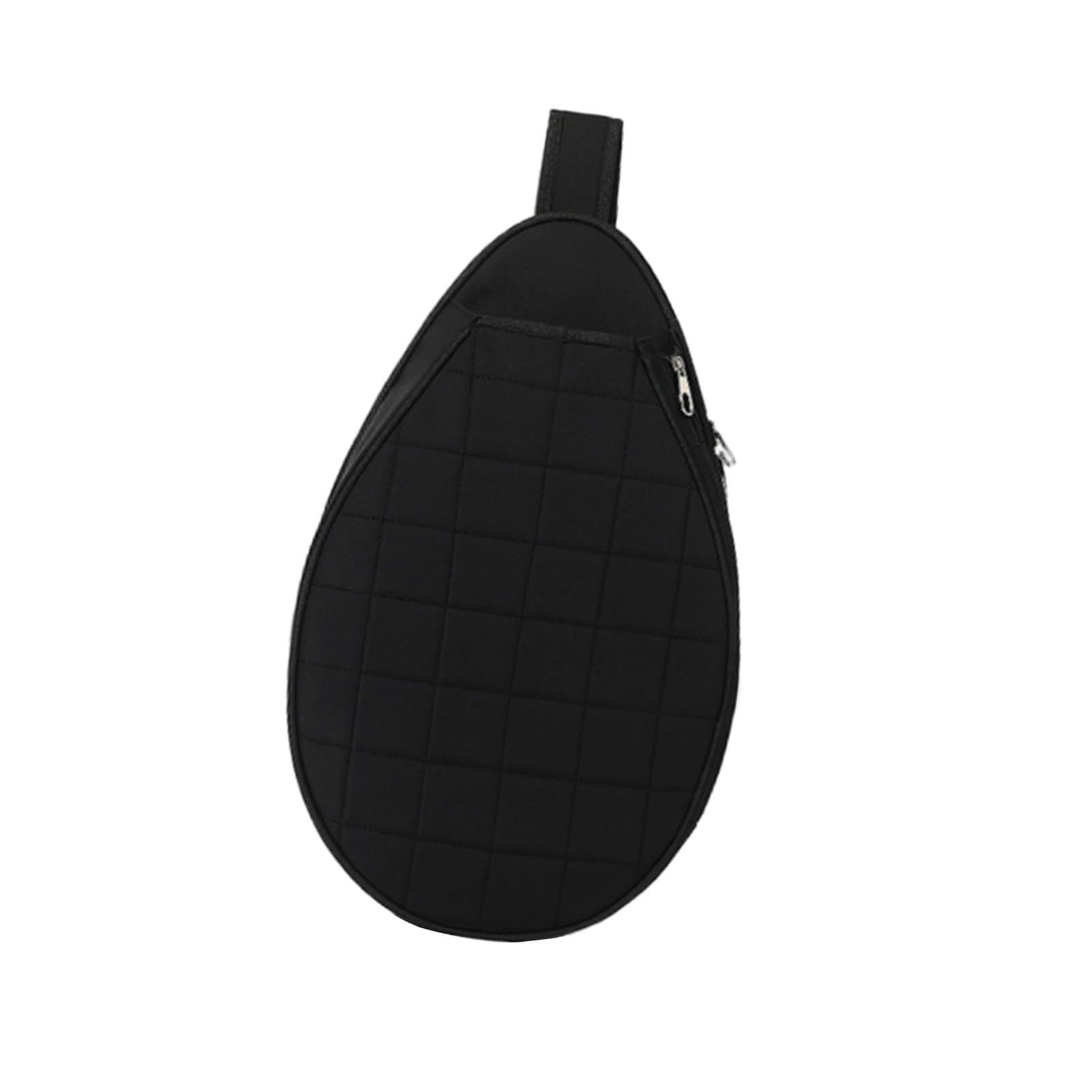 Baoblaze Tennis Bag Large Capacity W/ Adjustable Strap Racket Carry Bag Crossbody Bag Black