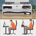 Youersen Monitor Stand Riser with Drawer, Computer Desk Organizer for ...