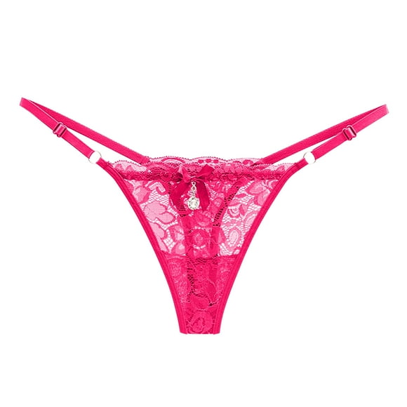 LYCAQL Underwear for Women Women's Thongs Cotton Breathable Panties Underwear(Rose Red,One Size)