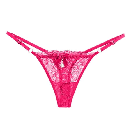 Couples Underwear Matching Set after Birth Underwear Women Women Sheer Lace Thong Adjustable Waist Bow Mesh Sexy Seamless Panties