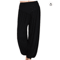 thumbnail image 4 of Women's Loose Comfy Sweatpants High Waisted Baggy Yoga Pants Harem Pants Elastic Waist Lightweight Stretch M, L, XL, 2XL, 4 of 8