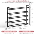 thumbnail image 3 of Expandable Shoe Rack for Closet \uC\uD Adjustable Shoe Rack for Small Space Small Shoe Organizer for Front Door Sturdy Metal, 3 of 7