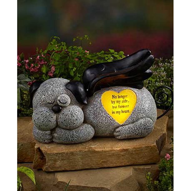 Solar Pet Memorial Statues Dog