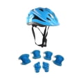 thumbnail image 1 of Bearachild 1 Juego de casco de rodillo para niños, rodillera deportiva ajustable, muñequera para patineta, patinaje, scooter, azul claro Type2 NO2, 1 of 6