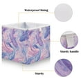 thumbnail image 3 of Foldable Fabric Storage Bin Home Cubes Clothing Organizer Bins Large Collapsible Box Basket for Home Organizer Pale Pink Marine Creatures, 3 of 7