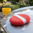 thumbnail image 4 of Round Microfiber Car Polishing Waxing Sponge Pad with Elastic Hand Strap for Auto Cleaning Detailing Applicator, 4 of 6