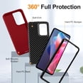 thumbnail image 2 of JTCASES for Motorola Moto G 5G 2024 Case, Shockproof Anti-drop PC Frame Anti-slip Strip Silicone Back Shell Rugged Anti-scratch for Motorola Moto G 5G 2024 - Red, 2 of 7