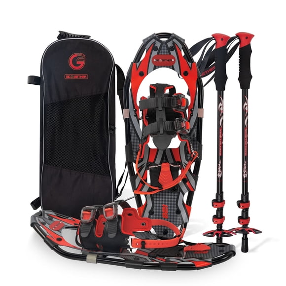 Raquetas de nieve G2 GO2GETHER G2 21 pulgadas rojas para mujeres, hombres y jóvenes
