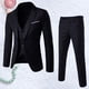 thumbnail image 1 of Traje de negocios, traje de 3 piezas de moda para hombre, traje de color sólido para hombre, traje de tres piezas, rendimiento comprobado, 1 of 7