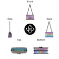 thumbnail image 3 of Bolso de mano DEEPMEOW de piel sintética con estampado de cocodrilo morado para mujer, 3 of 6