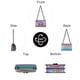 thumbnail image 3 of Bolso de mano DEEPMEOW de piel sintética con estampado de cocodrilo morado para mujer, 3 of 6