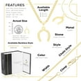 thumbnail image 2 of BEBERLINI Women Horseshoe CZ Pendant Necklace Set 14K Gold Filled Box Chain Jewelry 20", 2 of 7