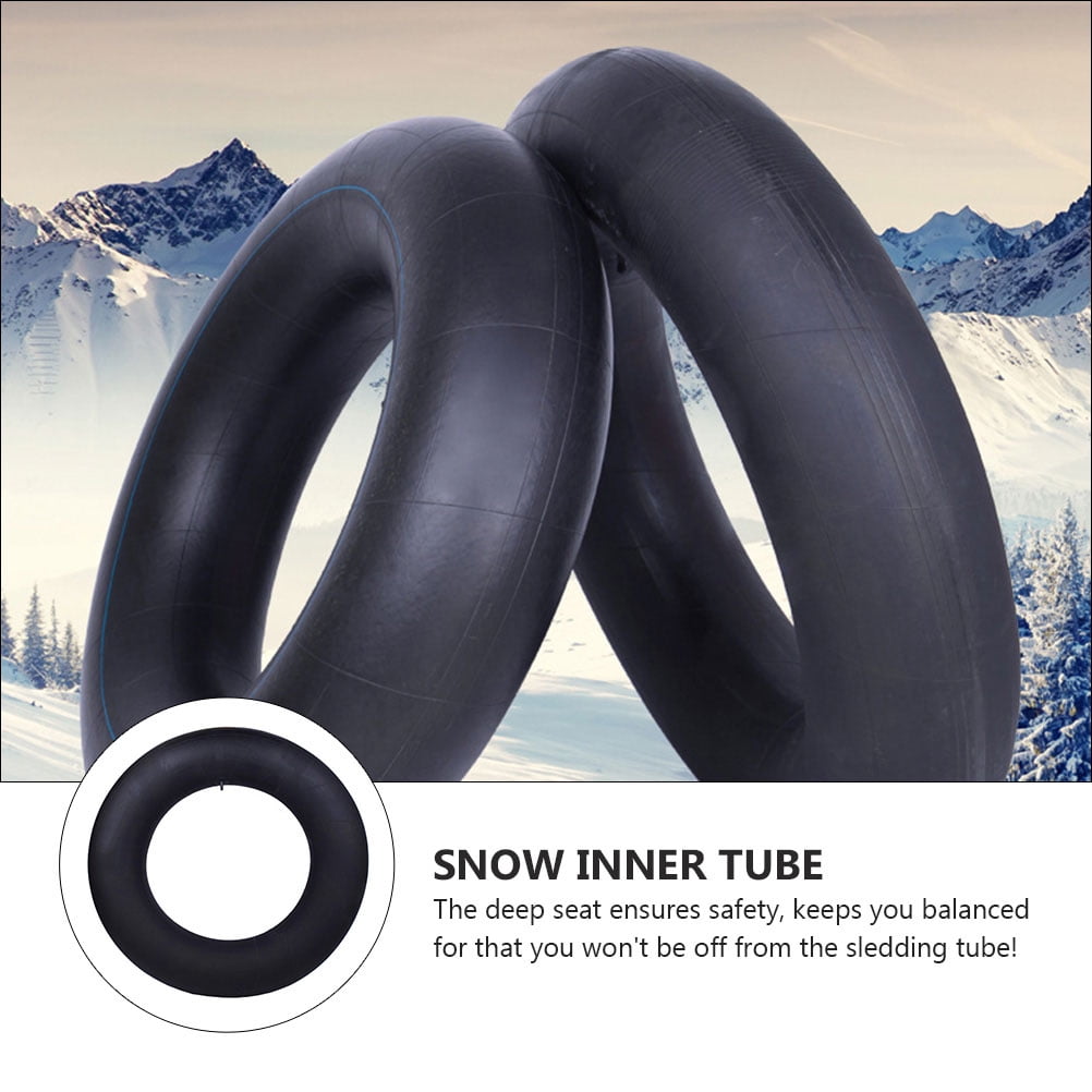 FOMIYES Inflatable Black Snow Inner Tube Thickened Durable Outdoor Sledding Float with Fast Inflation Valve