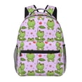 thumbnail image 1 of Disketp Happy Frogs1 Mochila Estampada para Hombre y Mujer – Mochila Ligera Clásica con Múltiples Bolsillos para Universidad, Trabajo y Viajes-One Size, 1 of 5