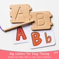 thumbnail image 2 of Hulats Juguete de aprendizaje del alfabeto de rastreo de letras Montessori - Aprende a escribir juego de ortografía y rastreo de letras para niños de 3 a 5 años Bandeja de arena - Juguete de habilidad, 2 of 6
