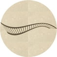 thumbnail image 1 of Ahgly Company Indoor Round Patterned Moccasin Beige Area Rugs, 3' Round, 1 of 6