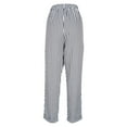 thumbnail image 5 of Under $10 Women's Linen Pants Stripe Printed Waist Drawstring Side Button Straight Leg Trousers Summer Lounge Pants with Pocket, 5 of 6
