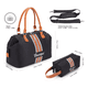 thumbnail image 4 of Maletas Mujeres Moderno Labg Bolsa De Viaje Negro LINEAS NRANJA/BLANCO, 4 of 5
