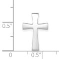 thumbnail image 2 of 14k White Gold Cross Floating Open Chain Slide Pendant Necklace Charm Religious Latin, 2 of 6