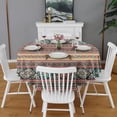 thumbnail image 2 of Orange Paisley Pattern Round Tablecloth 60"x60",Wrinkle Wipeable Table Cloth for Kitchen Dining Room Picnic Patio Party, 2 of 6