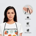 thumbnail image 6 of Fuzoiu Floral Strawberr Print Waterproof Apron, Kitchen Apron for Women Men Chef, Apron for Christmas Dinner Party Cooking Baking Crafting House Cleaning Kitchen, 6 of 7