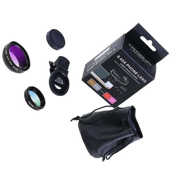 LULULION Lens Smartphone Universal Phone Clip Lens Black Aluminium Alloy with Optical Glass for Clear Imaging