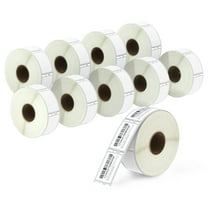 Compatible DYMO 30347 (1" x 1-1/2") Book Spine Labels - Compatible with DYMO Labelwriter 450, 4XL & Zebra Desktop Printers [10 Rolls/7500 Labels]