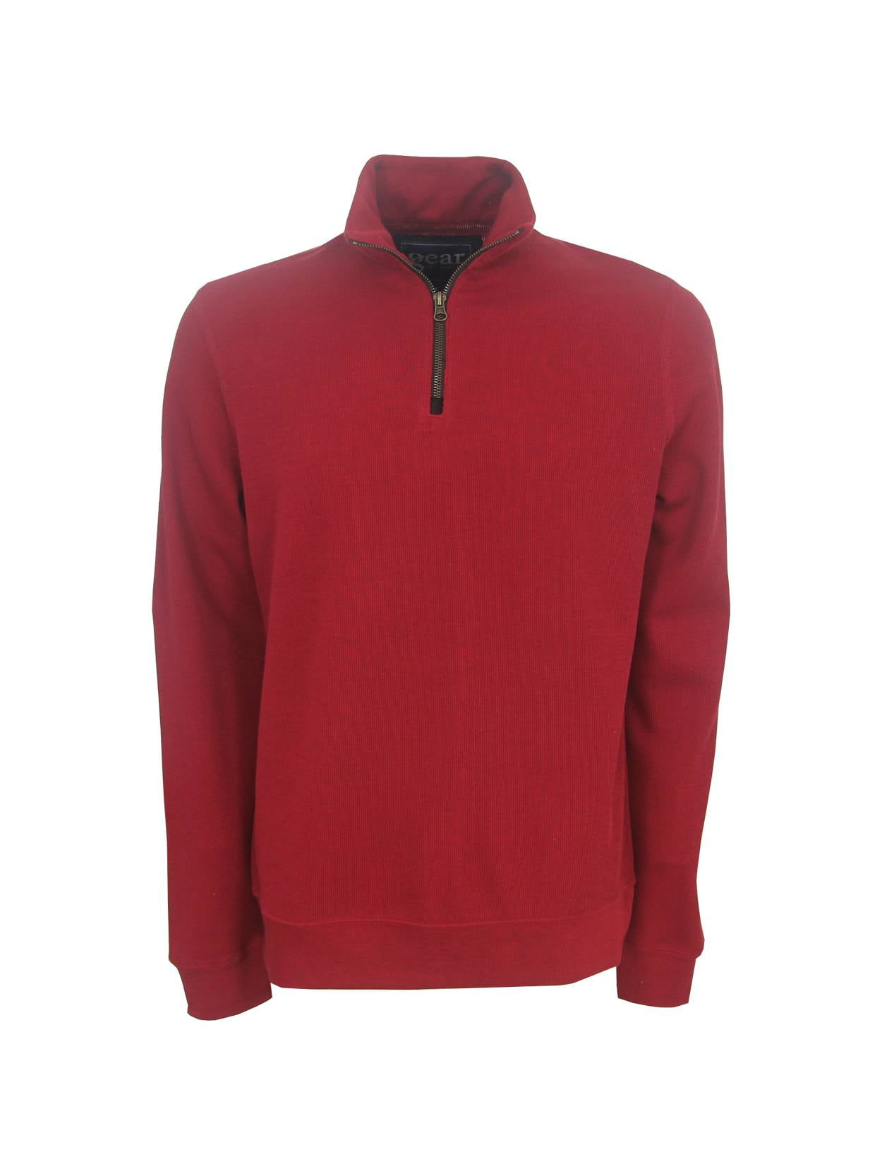 Gear For Sports 1/4 Zip Rib Knit Pullover Golf Sweater, XLarge Red