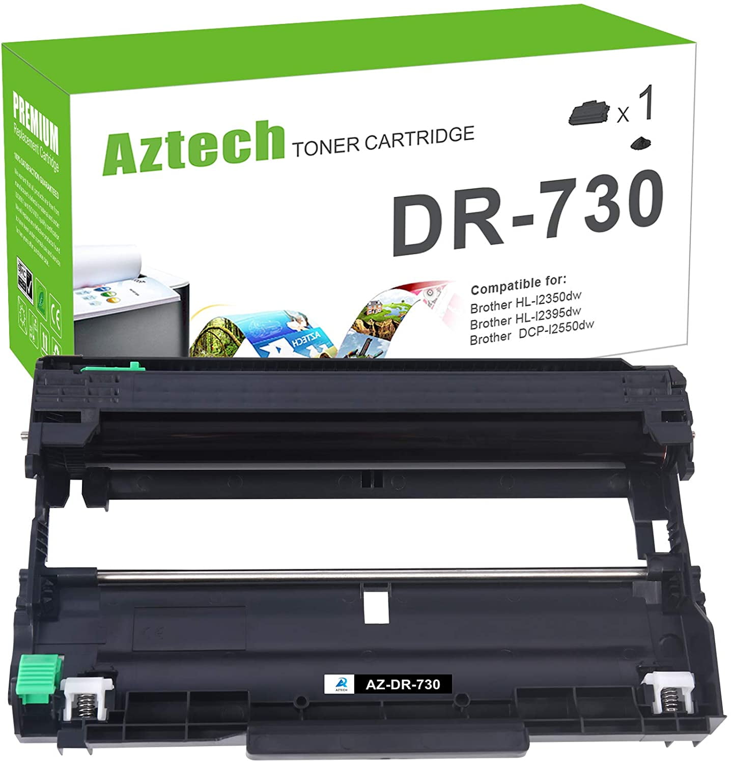 A AZTECH Compatible Drum Unit for Brother DR-730 HL-L2350DW HL-L2395DW DCP-L2550DW HL-L2370DW HL-L2390DW MFC-L2750DW (1 Pack, Black) Walmart.com