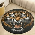 thumbnail image 4 of Tiger Animal Graffiti Washable Round Rug -Circle Area Rugs for Nursery Bedroom, Vintage Non Slip Non Shedding Low Pile Carpet for Living Room Coffee Table Entryway, 4 of 6