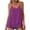 Purple, variant on Amzcrzy Womens Tank Tops Casual Sleeveless Double Layer Flowy Cami Top - Adjustable Spaghetti Straps Cotton Camisole Tops for Women Loose Summer Blouses for Daily Vacation Beige 3XL