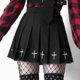 thumbnail image 5 of Minifalda de Mujer Skater Plisada Punk Rock Gothic Lolita Short School Dress , XL SG Baoblaze Mini faldas negras de cintura alta, 5 of 8