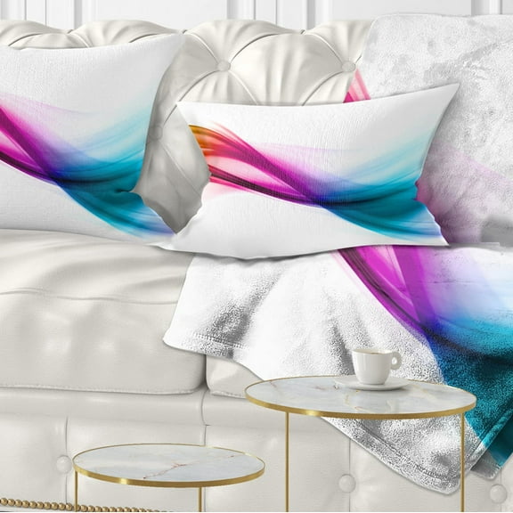 Designart Rainbow Abstract Pattern - Abstract Throw Pillow - 12x20