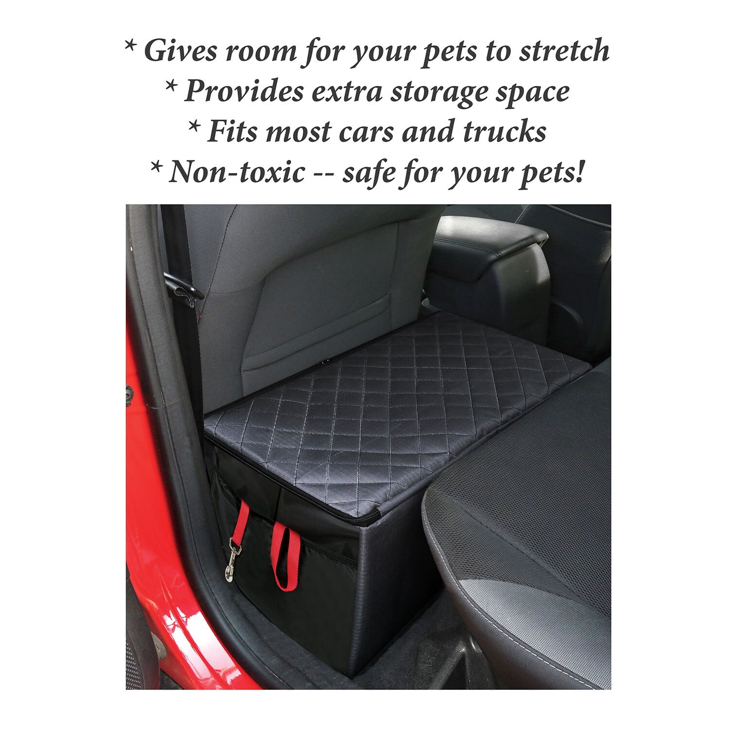 Home District Pet Protective Rear Car Gap Filler Seat Extender Dogs up to 100 Pounds Black Walmart