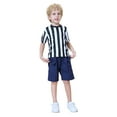 thumbnail image 3 of Toptie Children's Referee Shirt Set, Sports Football Shirt, Umpire Hat-XS, 3 of 5