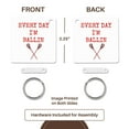 thumbnail image 5 of 3dRose, every day im ballin, lacrosse sticks picture, red lettering, set of 2 Key Chains, 5 of 7
