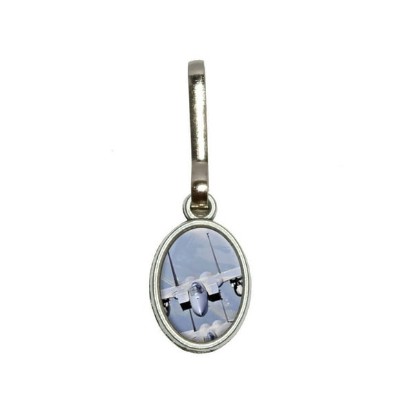 US Airforce Pair of F-15 Strike Eagles Oval Zipper Pull