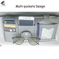 thumbnail image 5 of PULLIMORE PU Leather Car Sun Visor Organizer Pouch Bag Auto Interior Accessories for Pen Receipt Sunglasses Card Storage (Gray), 5 of 8