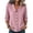 Pink, variant on YTCAMLO 100%Cotton Button Down Shirts for Women Casual Cute Collared 3/4 Sleeve Dress Shirts Summer Lightweight Loose Blouses