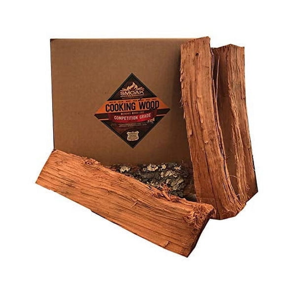 Smoak Firewood’s 16inch Length Premium Cooking Wood & Firewood Logs – Used for Grills, Smokers, Pizza ovens, stoves, firepits or fireplaces – USDA Certified Kiln Dried (Cherry – 60-70lbs 16inch Wood)