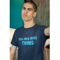 thumbnail image 5 of Old Glory Mens Father's Day Real Men Make Twins Short Sleeve Graphic T Shirt, 5 of 6