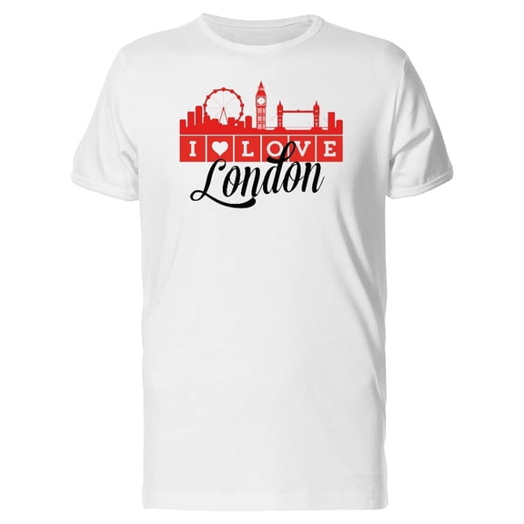 I Love London Red Skyline Tee Men's -Image by Shutterstock