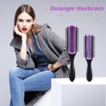 thumbnail image 3 of Cepillo de pelo desenredante de 9 filas para mujeres y hombres peines para masaje del cuero cabelludo herramientas de peluquería, 3 of 8