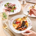 thumbnail image 5 of VEWEET, Series Annie, 18-Piece Porcelain Dinnerware Sets, Ivory White Dinner Set , Service for 6, 5 of 9