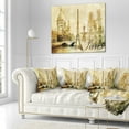 thumbnail image 3 of Designart Old Beautiful Paris - Cityscape Digital Throw Pillow - 16x16, 3 of 5